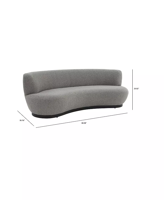 Safavieh Stevie 89 Boucle Curved Back Sofa