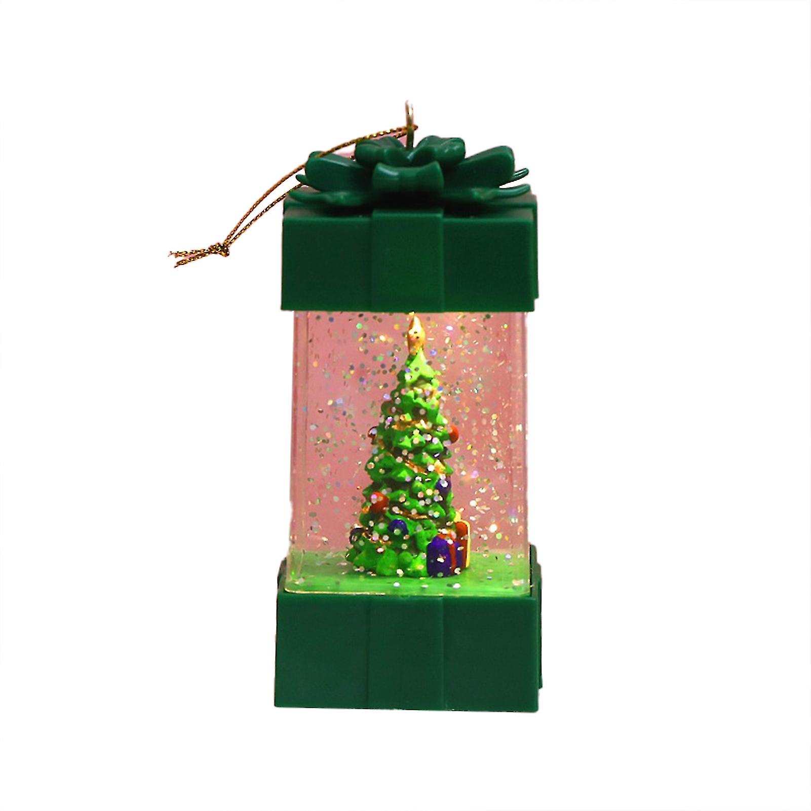 Exquisite Christmas Light Romantic Plastic Battery Operated Lighted Swirling Glitter Led Lamp