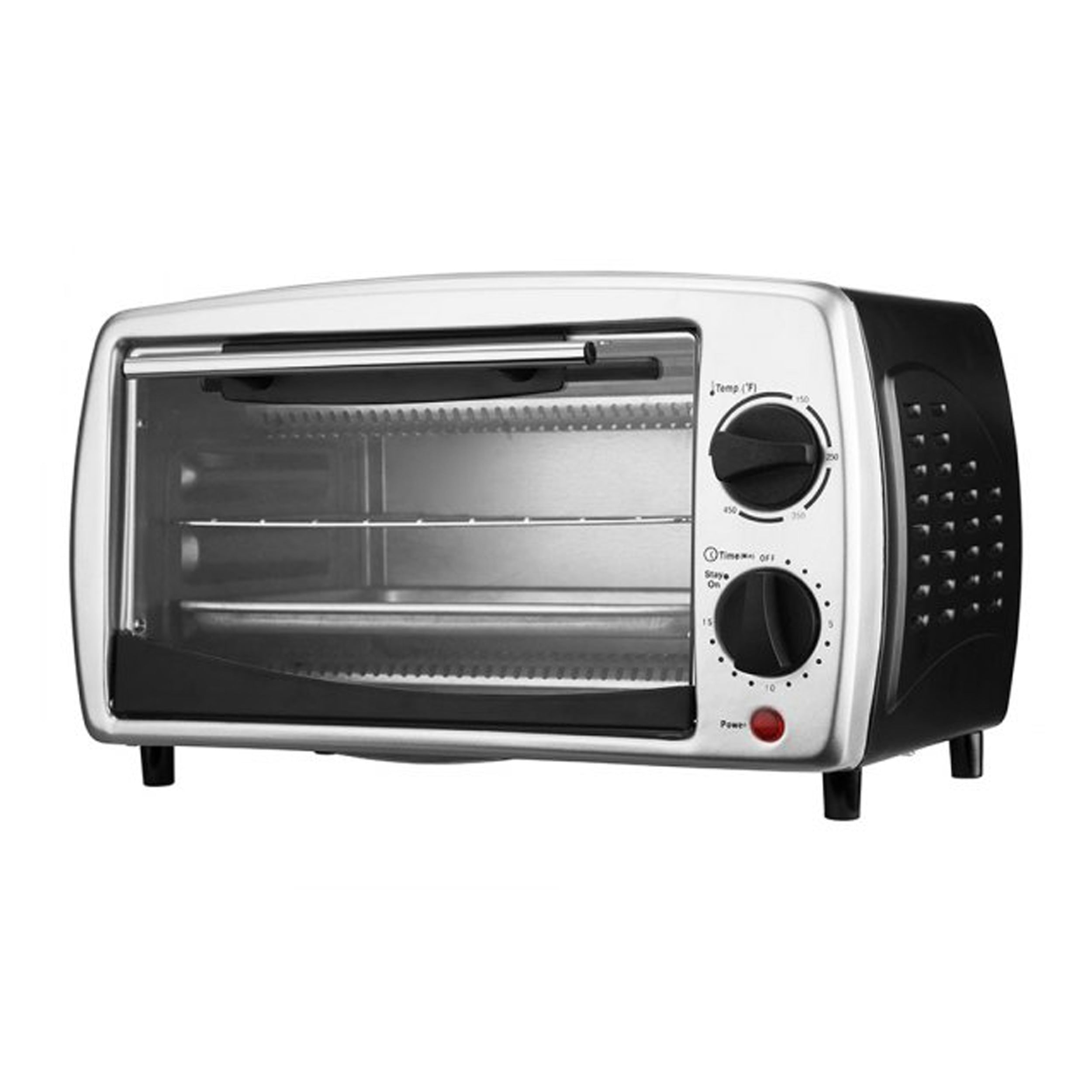 Brentwood TS-345B Stainless Steel 4 Slice Toaster Oven, Black