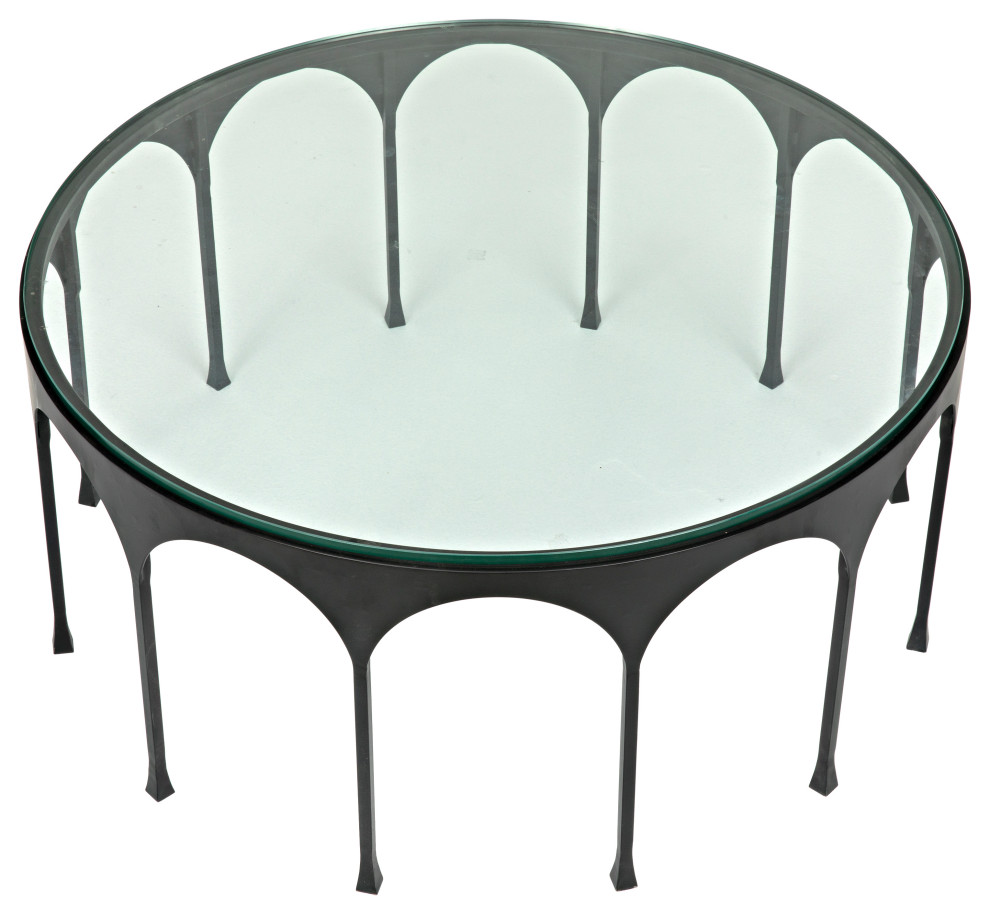 Achille Coffee Table  Black Metal   Transitional   Coffee Tables   by HedgeApple  Houzz