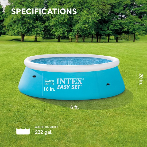 Intex 28101eh Easy Set 6 Foot X 20 Inch Round Above Ground Outdoor Backyard Kids Swimming Pool 234 Gallons Of Water Capacity Blue