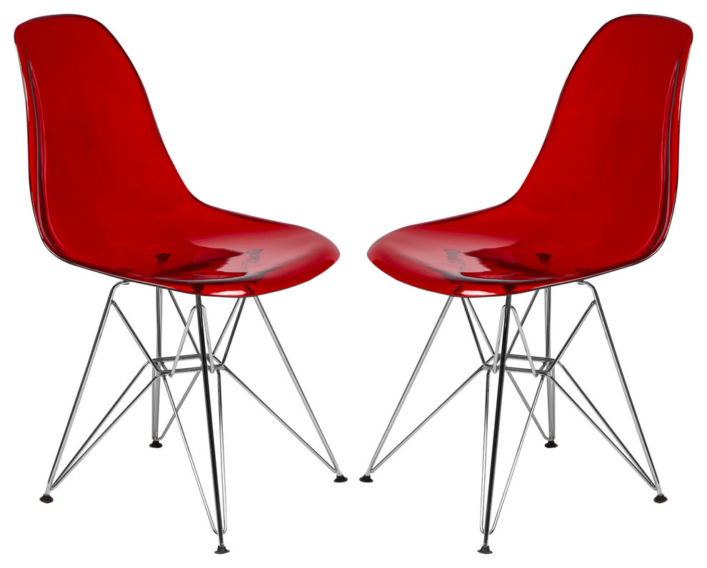 Leisuremod Cresco Molded Eiffel Side Chair  Set of 2   Contemporary   Dining Chairs   by LeisureMod  Houzz