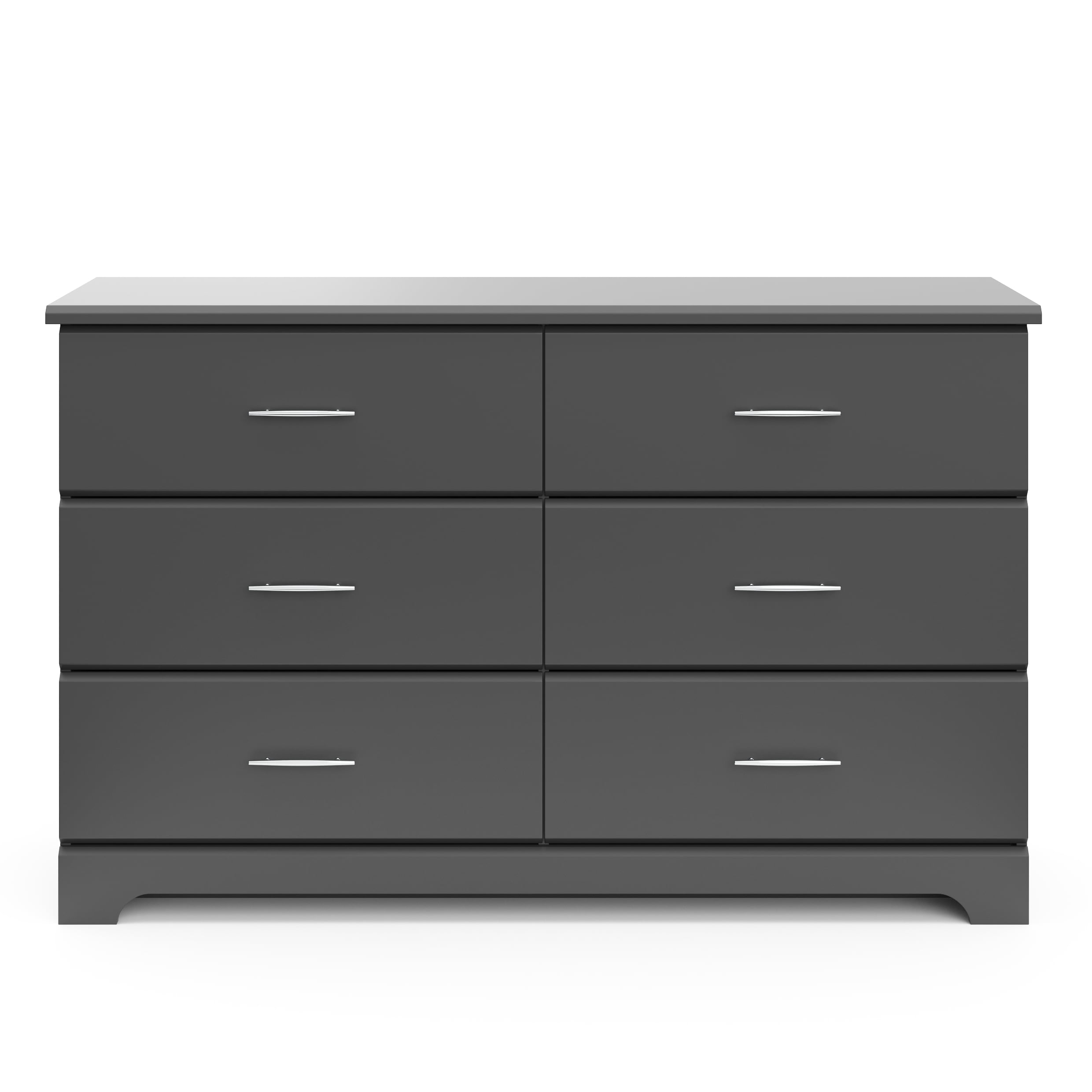 Storkcraft Brookside 6 Drawer Modern Double Dresser Gray