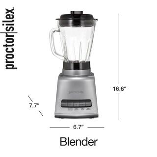 Proctor Silex 52 oz. 4-Speed Silver Countertop Blender 53560