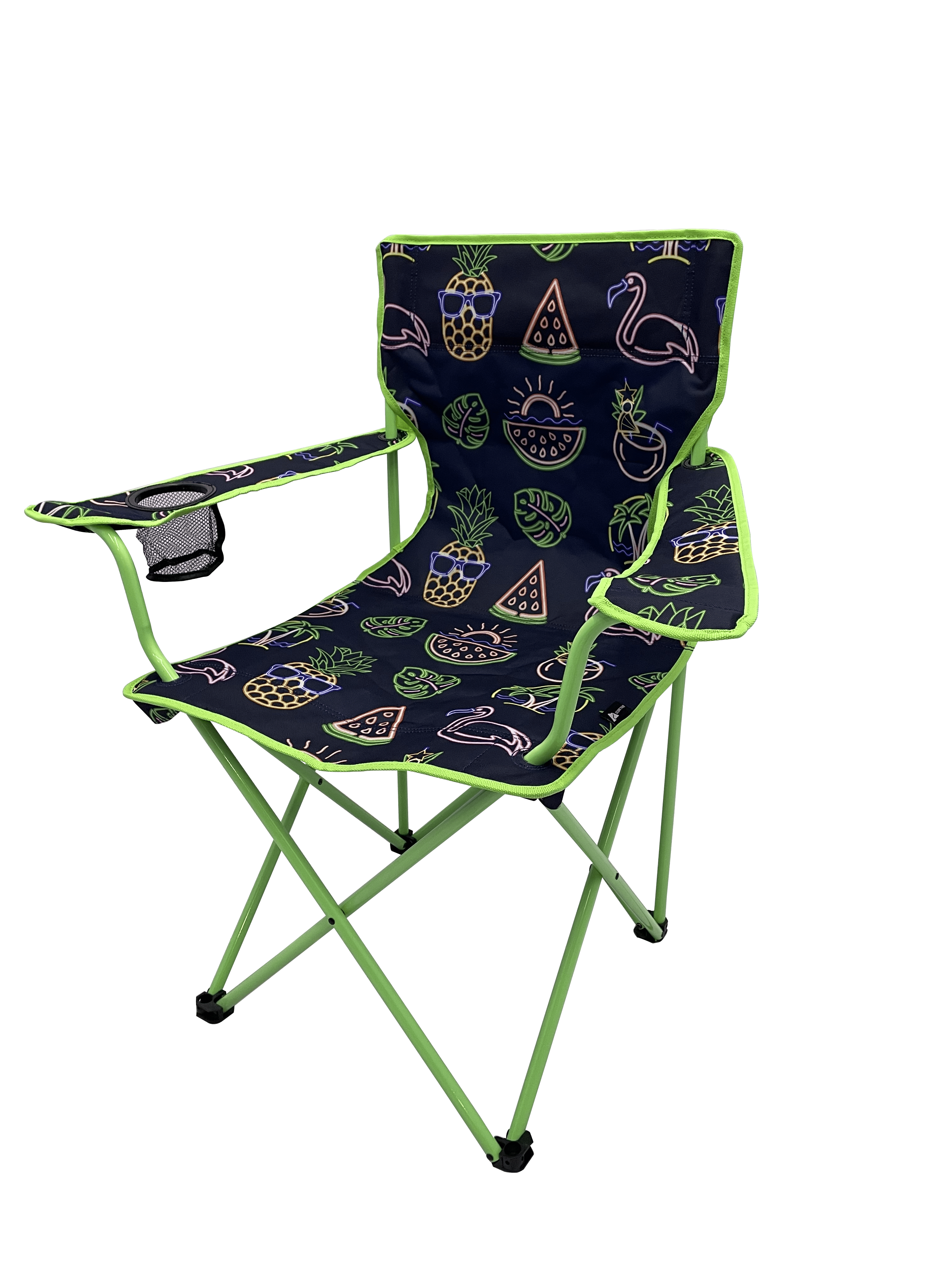 Ozark Trail Camping Chair, Neon Green and Blue