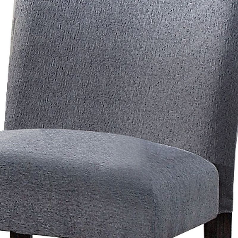 Fabric Counter Height Chairs with Curved Back， Set of 2， Blue and Brown