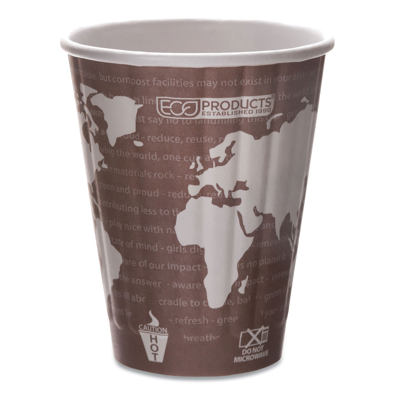 World Art Renewable and Compostable Insulated Hot Cups by Eco-Productsandreg; ECOEPBNHC8WD