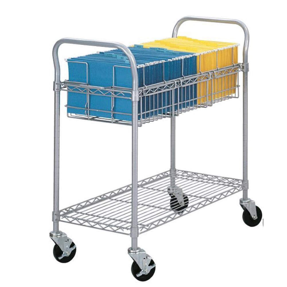 Safco Gary Metal Wire Mail Cart 24 in. W 5235GR