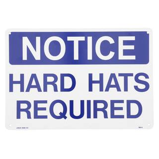 Lynch Sign 14 in. x 10 in. Notice Hard Hats Required Sign Printed on More Durable Thicker Longer Lasting Styrene Plastic NS- 5