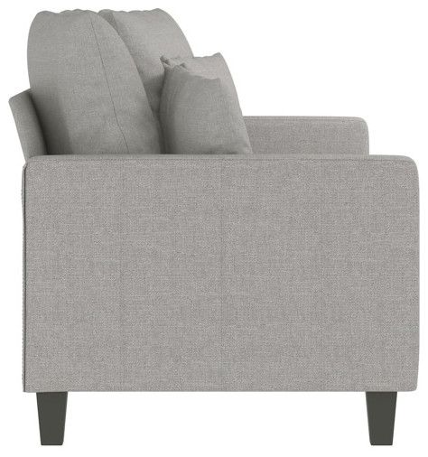 vidaXL Sofa Accent Living Room Single Sofa Chair with Armrest Light Gray Fabric   Transitional   Loveseats   by vidaXL LLC  Houzz