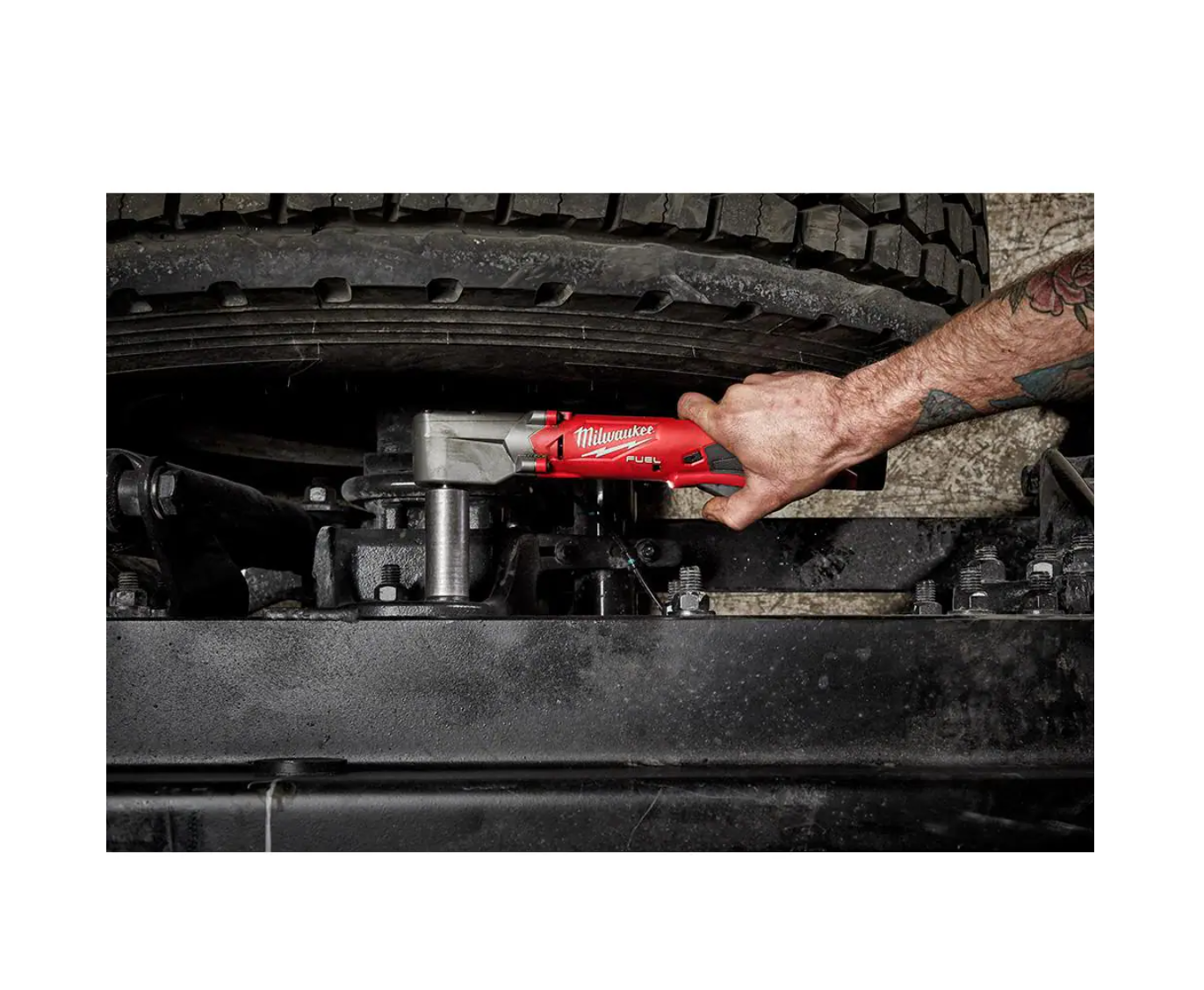 Milwaukee 2564-22 M12 FUEL 12V Lithium-Ion Brushless Cordless 3/8 in. Right Angle Impact Wrench Kit with Two 2.0 Ah Batteries