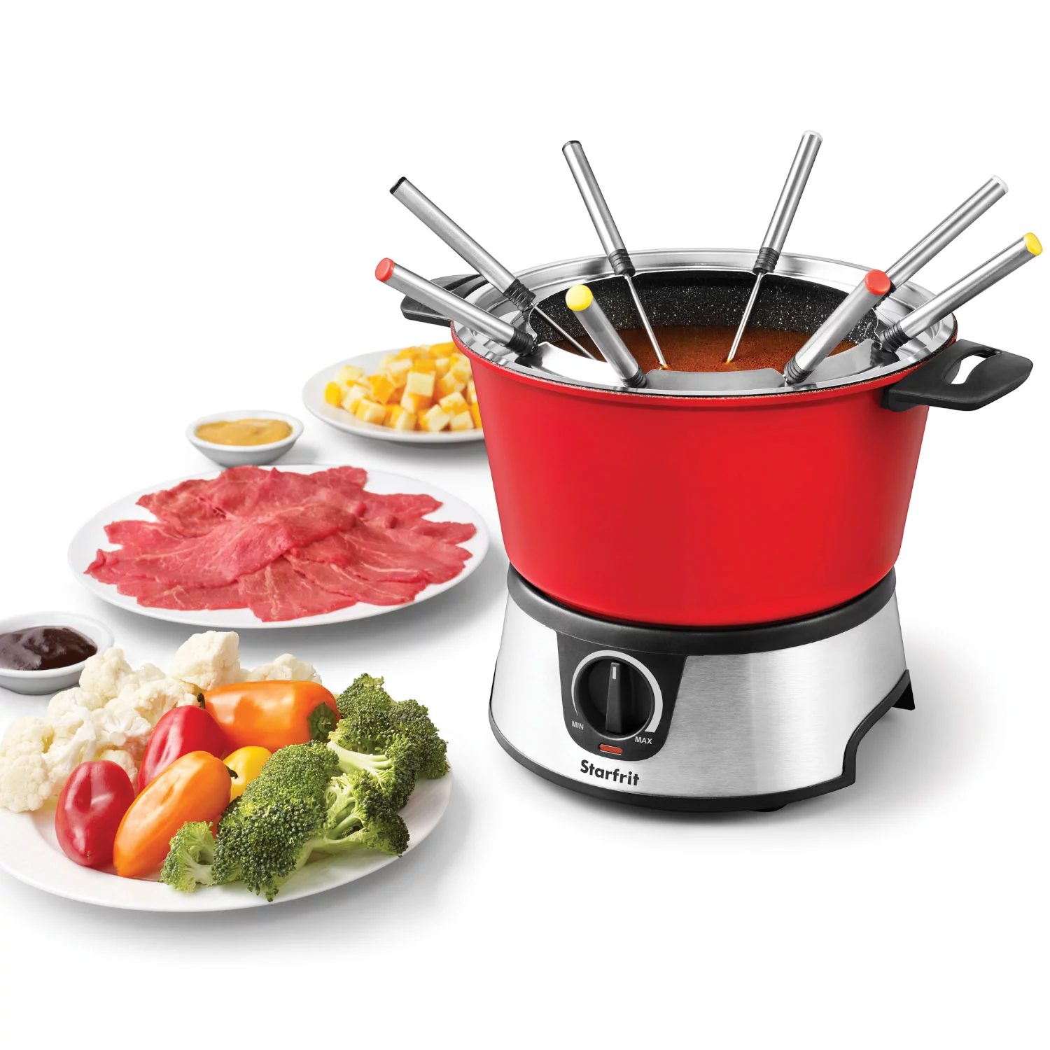 The Rock by Starfrit 3.2-Quart Electric Fondue Set， One Size