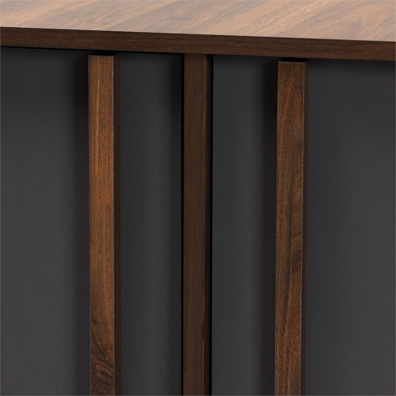 Baxton Studio Modern Grey And Walnut Shoe Cabinet   Midcentury   Accent Chests And Cabinets   by HedgeApple  Houzz