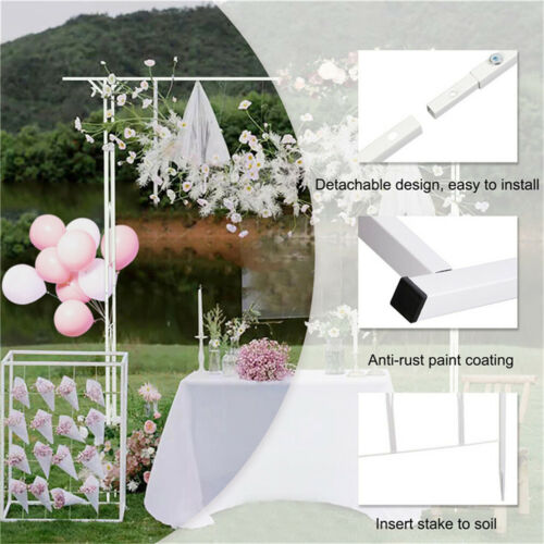 Garden Wedding Arch Outdoor Climbing Plants Trellis Patio Ornament Metal Archway