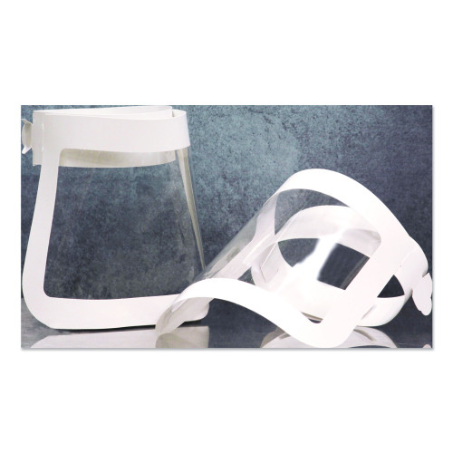 SCT Face Shield， 20.5 to 26.13 x 10.69， One Size Fits All， White/Clear， 225/Carton (51SHLD100)