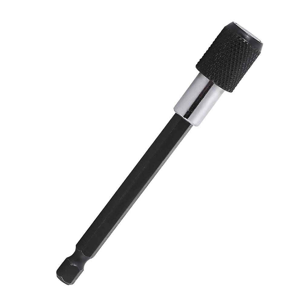 1/4 Inch Hex Shank Quick Release Screwdriver Drill Bit Holder (black Knurling 100mm)