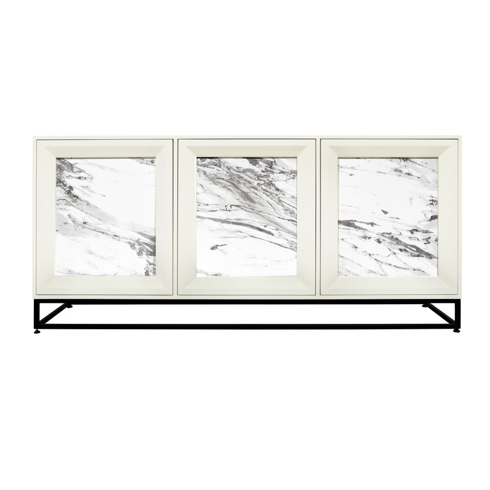 Elk Home Matthews Faux Marble Composite 71 Inch Wide Credenza