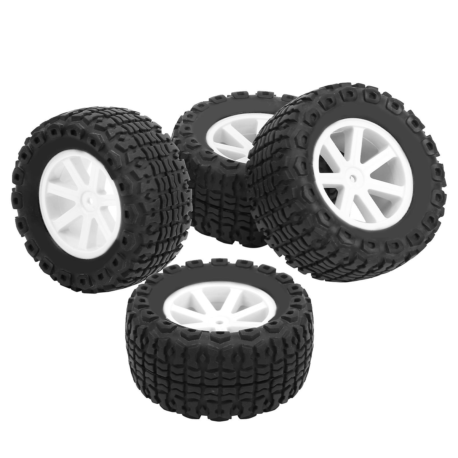 4pcs 1/10 Rc Car Tire Rubber Offroad Vehicle Tyre Sqaure Tooth Wheel Tires For Himoto Drekkerwhite 10055