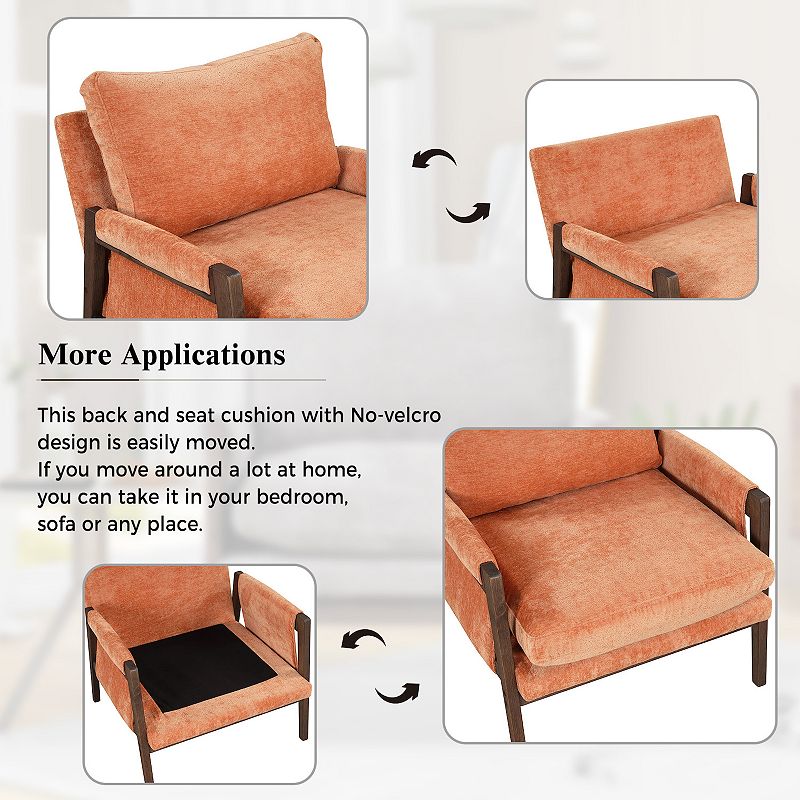 Merax Mid-century Modern Velvet Accent Chair