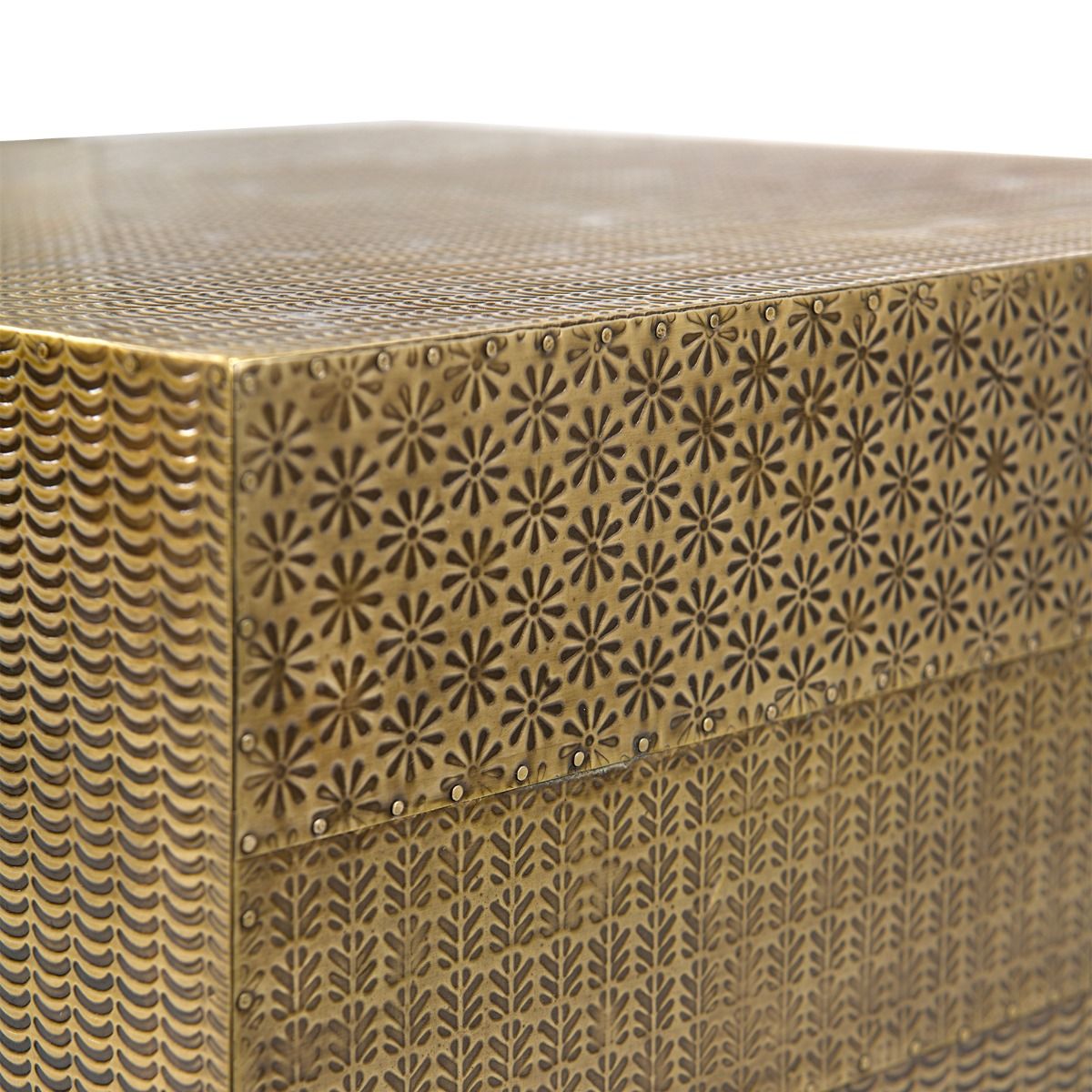 Majorel Side Table Antique Brass