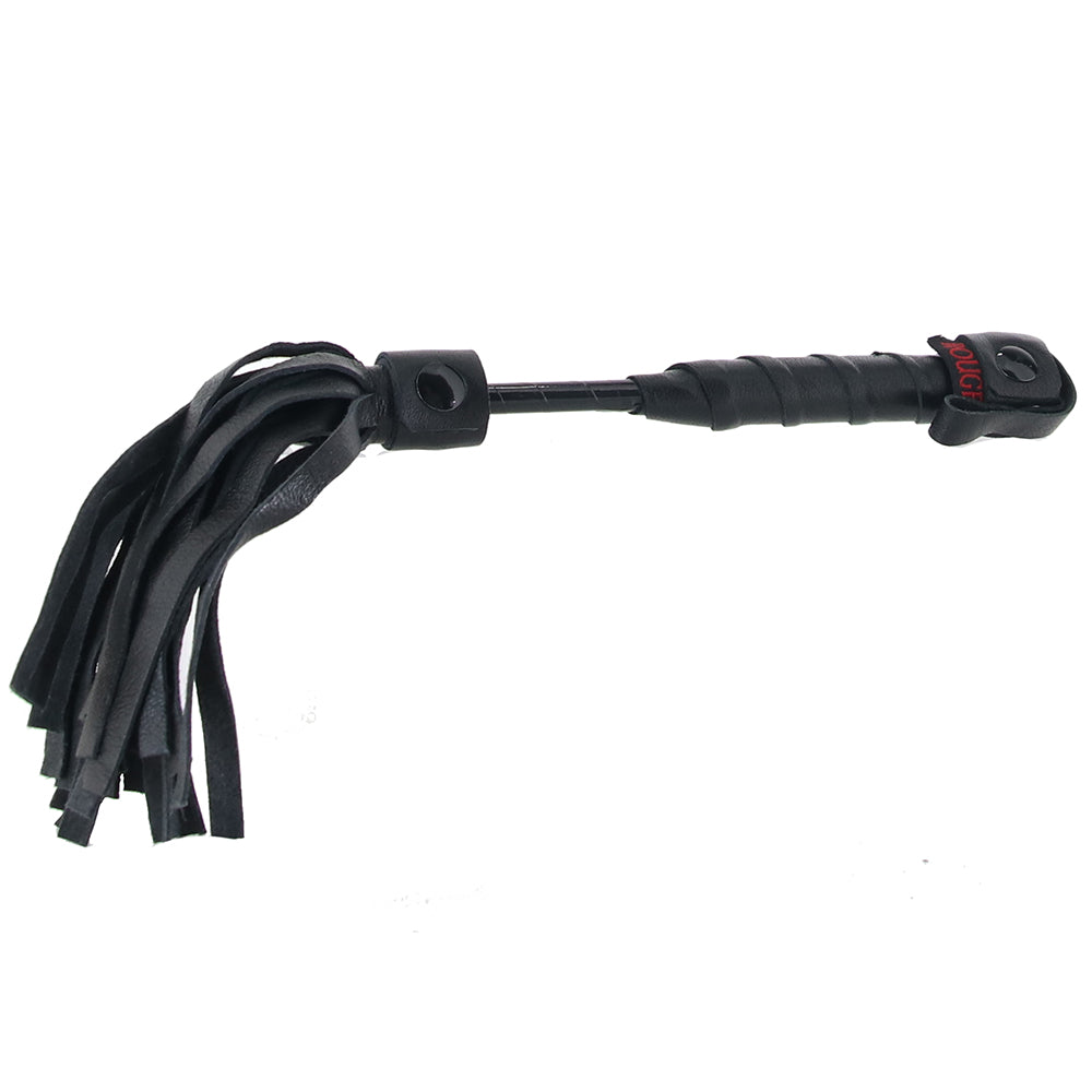 Leather Mini Flogger in Black