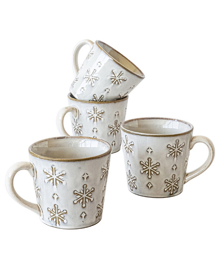 Over and Back Snowflake Mugs Set of 4