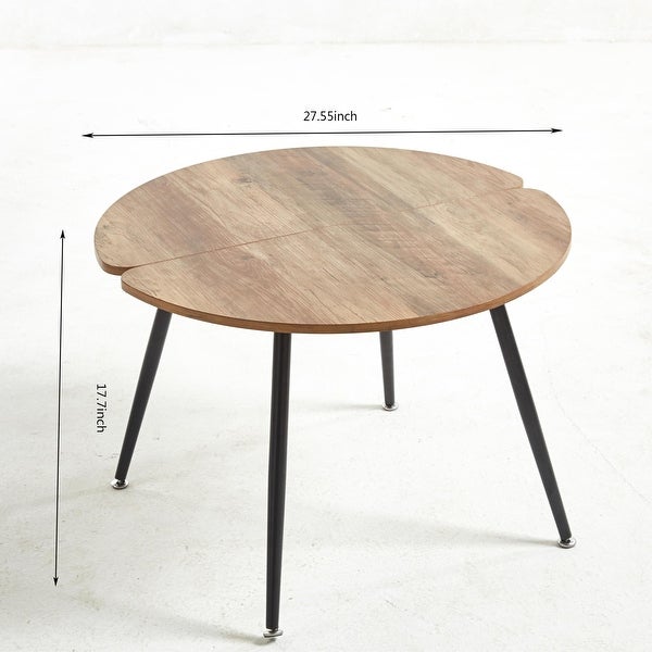 70X70X45CM COFFEE Table for 4 people With Round Mdf Table Top， Pedestal Dining Table， End Table Leisure Coffee Table