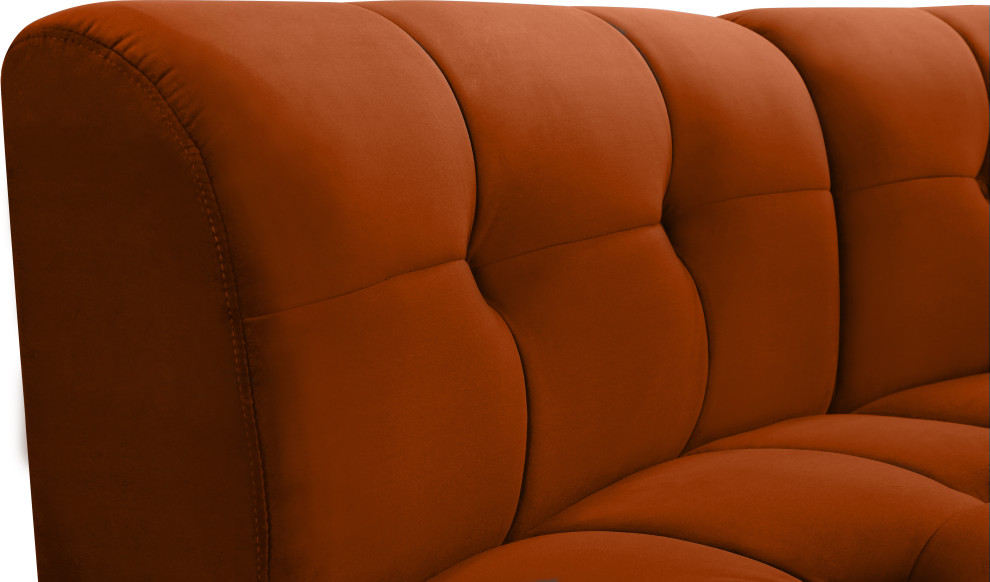 Limitless Modular Velvet 1 Piece Sectional   Contemporary   Loveseats   by Meridian Furniture  Houzz