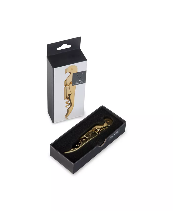 Viski 24k Gold Plated Signature Double Hinged Corkscrew