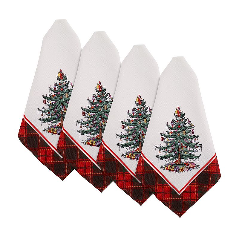 Spode Christmas Tree Tartan Dinner Napkin 4-pk.