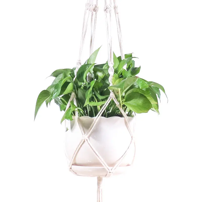 Garden flowerpot net Hand woven cotton rope Foreign trade supply plant hanging basket