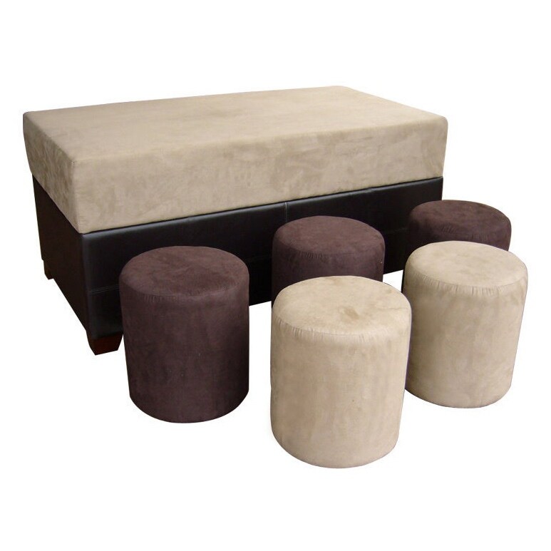 Storage Bench (with 5 Ottomans)