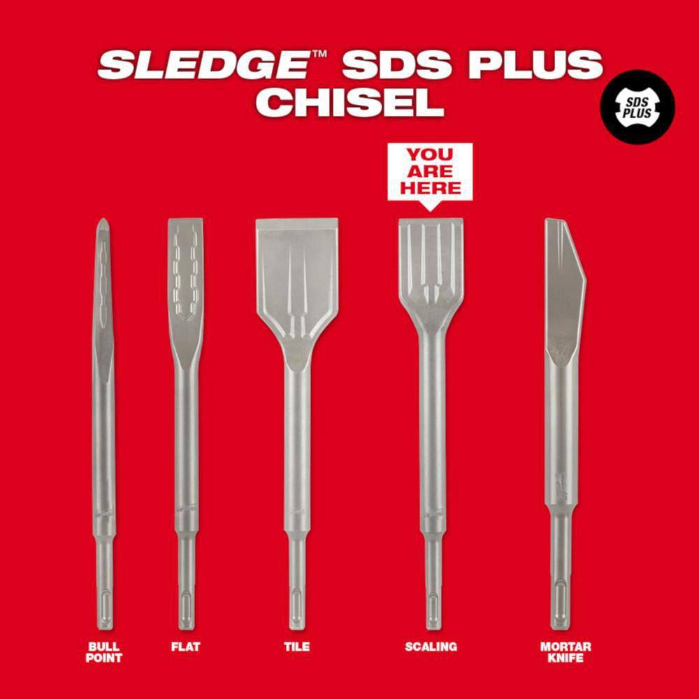 MW 1-12 in. x 10 in. SLEDGE SDS-PLUS Scaling Chisel 48-62-6056