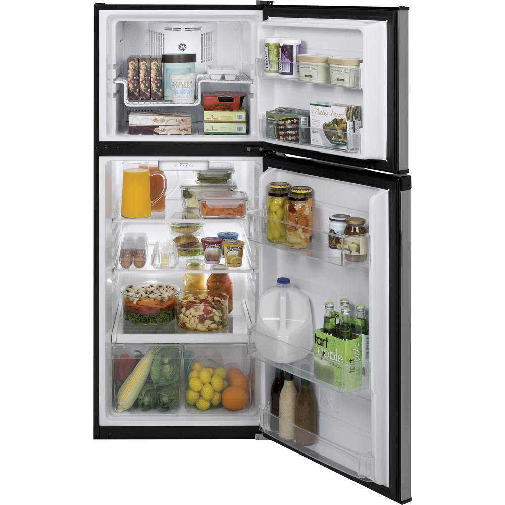 GE 11.6 cu. ft. Top Freezer Refrigerator in Stainless Steel ENERGY STAR GPE12FSKSB