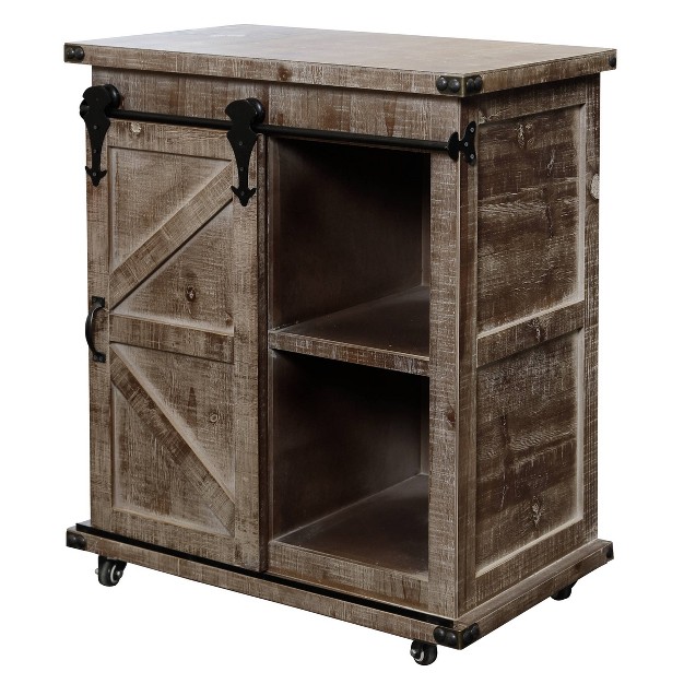 Presley Side Cabinet With Barn Door Stylecraft