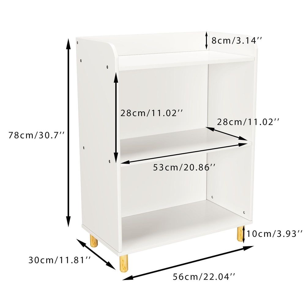Wooden Kids 3 Tier Bookshelf / Display