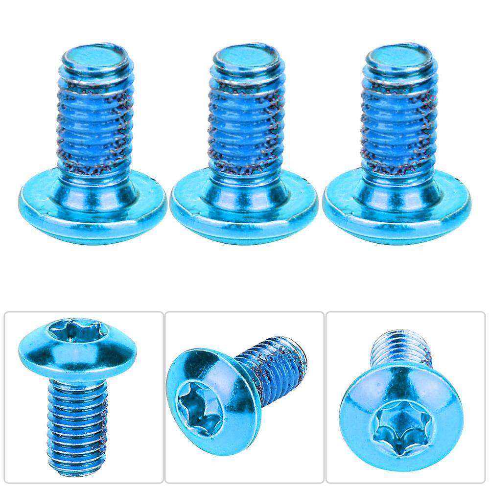 12pcs Heavy Duty Steel Bike Bicycle Disc Brake Rotor T25 Screws Cycling Accessory Blue