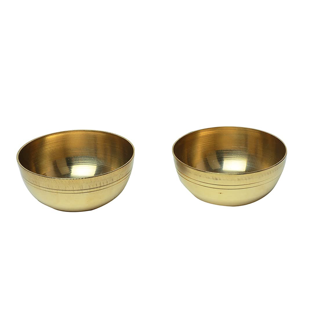 Set of 2 Multipurpose Small Brass Katori Bowls Prasad Bowls Pooja Articles Size 2