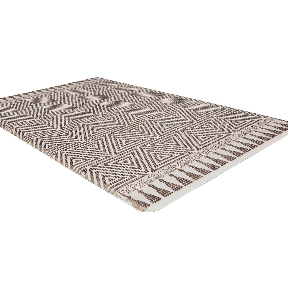 World Rug Gallery Contemporary Geometric Anti Fatigue Standing Mat