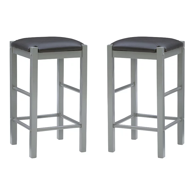 Linon Lancer Counter Stool 2-piece Set