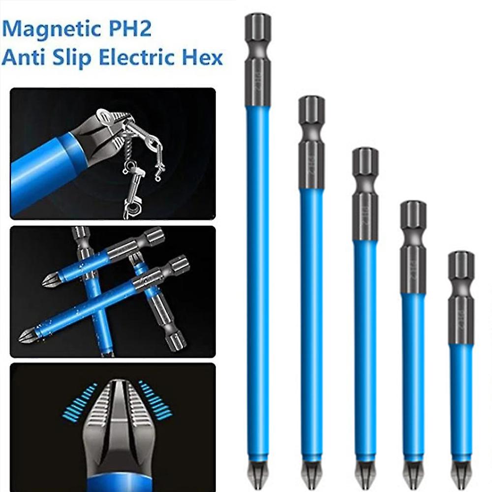 Magnetic Anti-slip Drill Bit 7pcs Magnetic Ph2 Phillips Bits Set Hand Tools Screwdriver Drill Bit 25mm-150mm