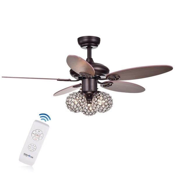 Casimer 5-blade 3-light Crystal Bronze Ceiling Fan Shopping - The Best Deals on Ceiling Fans | 23845372