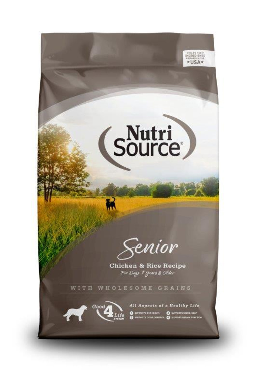 NutriSource Chicken and Rice Senior Dog Food 5 Lb