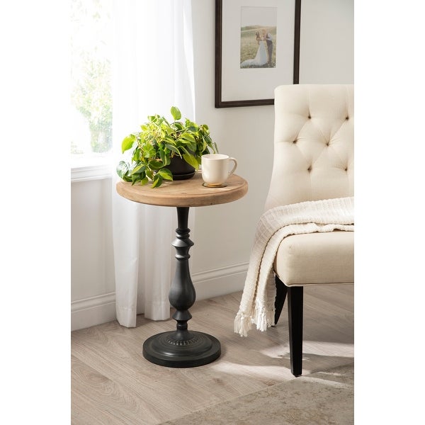 Kate and Laurel Wixley Wood and Metal Side Table - 18x18x25