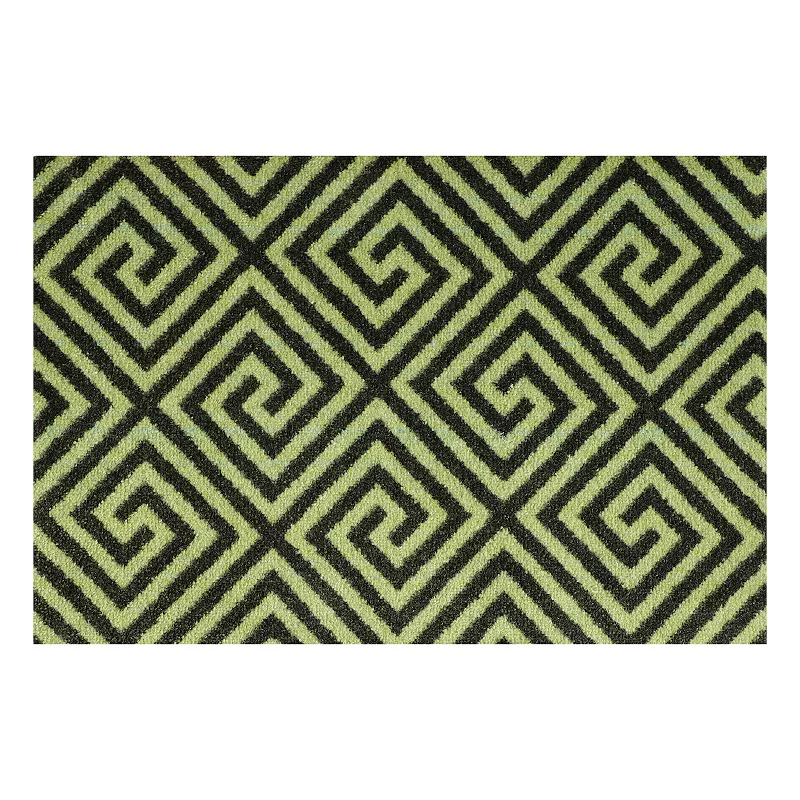 Bungalow Flooring ColorStar Greek Grid 22'' x 34'' Doormat