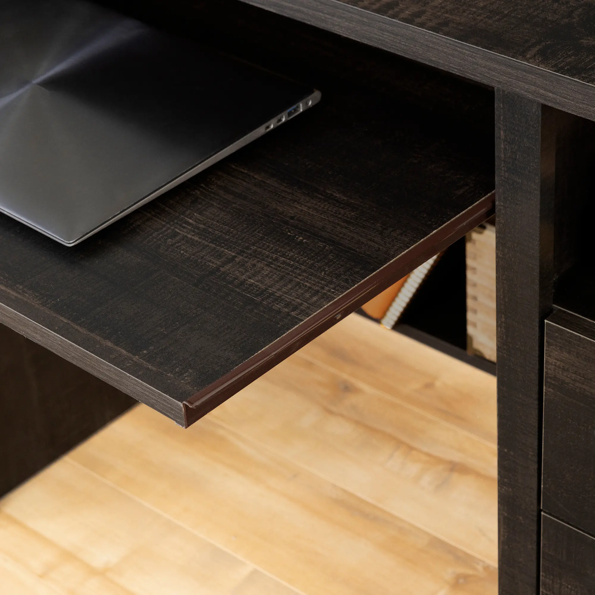 Gascony Rubbed Black Desk - South Shore