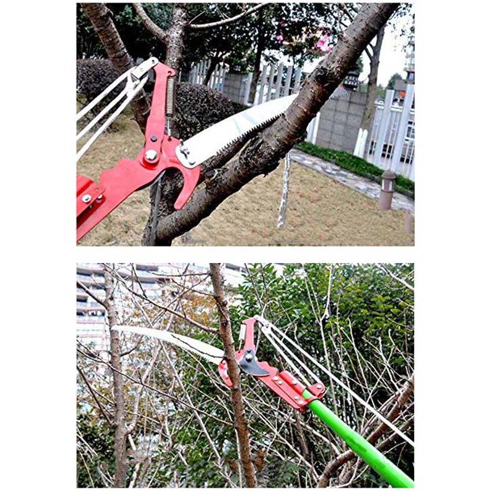 EQCOTWEA 26feet Tree Pole Pruner Saw Trimmer Scissors Garden