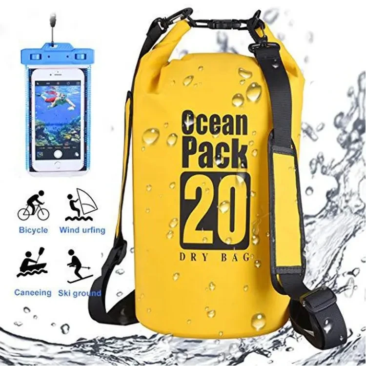 Custom Print Logo RTS 2L 5L 10L 15L 20L 30L Hiking Swim 500D PVC Bolsas Impermeables Ocean Pack Waterproof Dry Bag