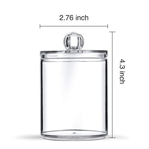 SheeChung 2 Piece Acrylic， Plastic Bathroom Apothecary Jar