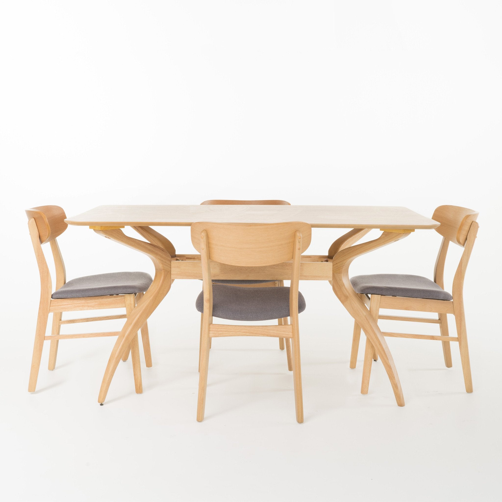 Lucille Mid-Century Modern 5 Piece Dining Set